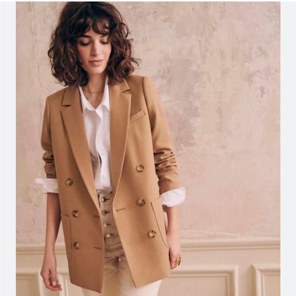 GUC Sézane Camel Michele Blazer, Size 34 / 2 - Picture 2 of 14